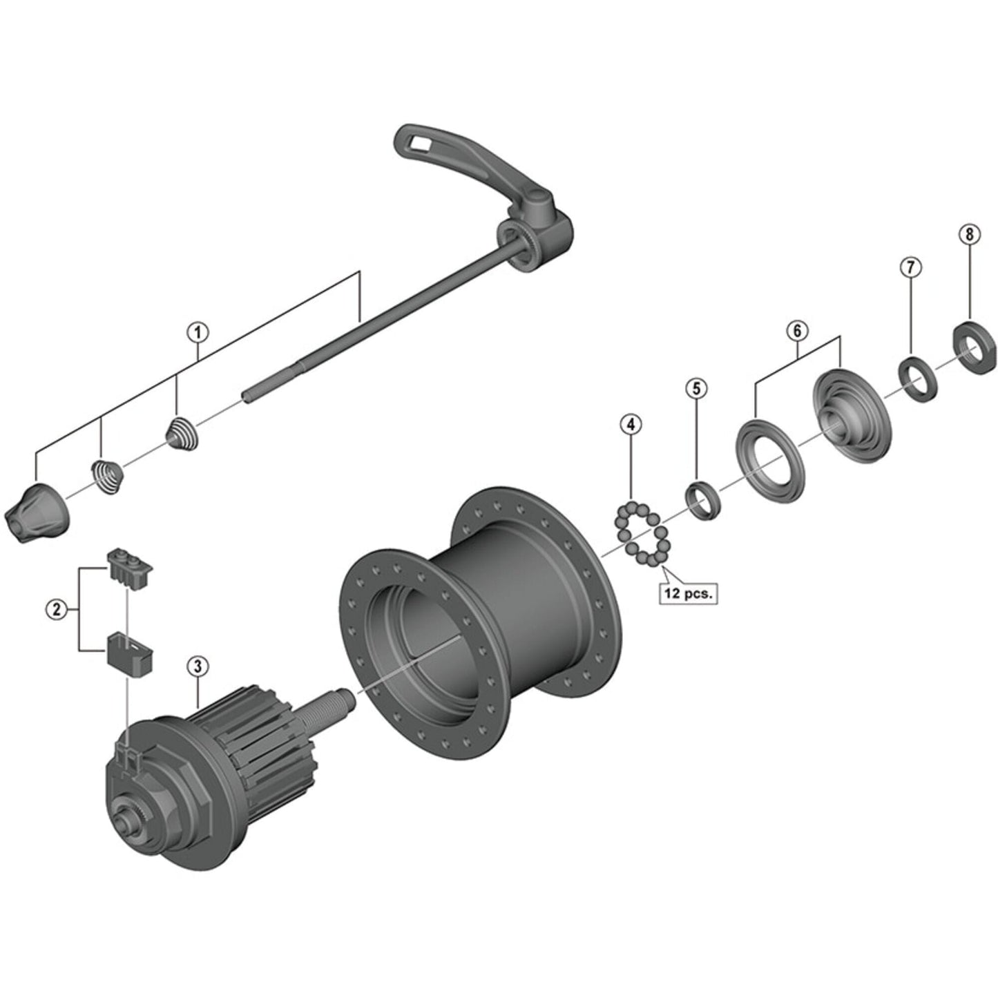 Shimano Spares FH-C811 lock nut M11