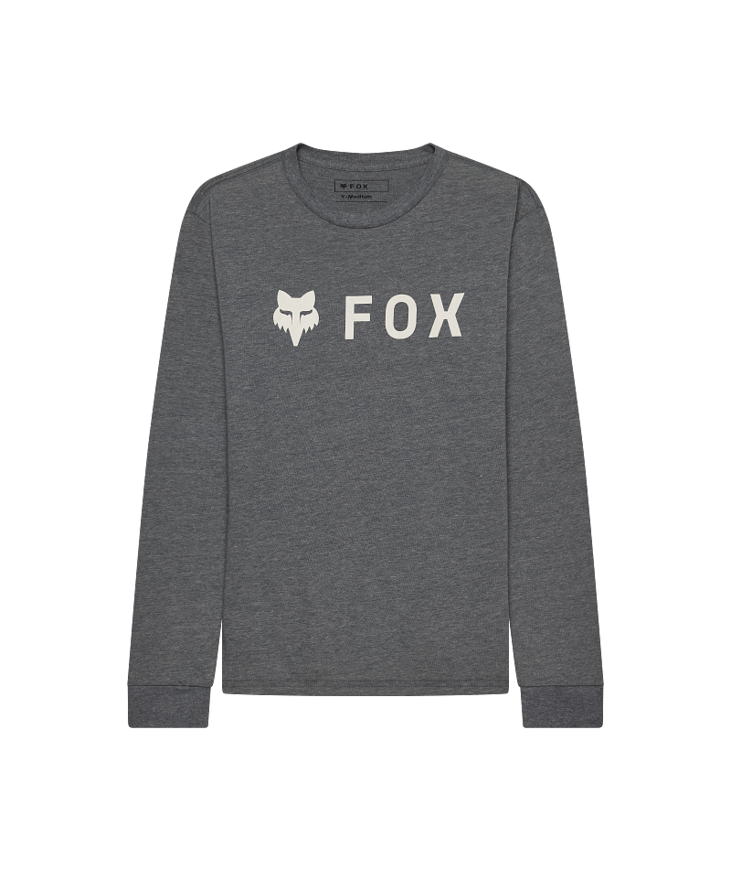 Fox YTH Absolute LS Tee FA26 Heather Dark Grey / YXL