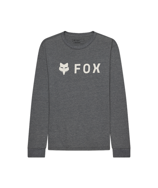 Fox YTH Absolute LS Tee FA26 Heather Dark Grey / YXL