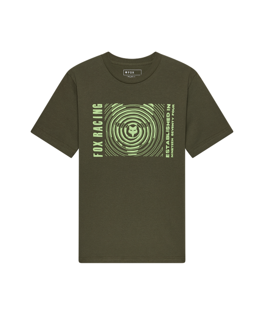 Fox YTH Warped SS Tee FA26 Dark Green / YXL