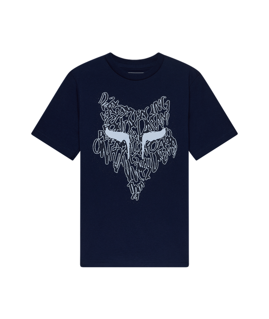 Fox YTH Slowburn SS Tee FA26 Navy / YXL