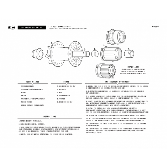 Crankbrothers Freehub Body Alloy Driver