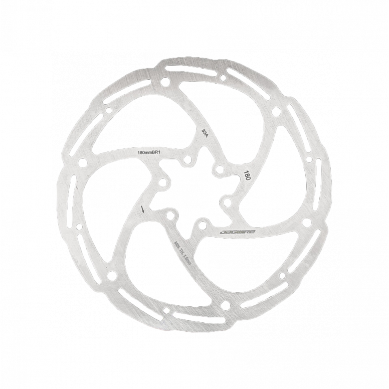 Jagwire Basics BR1 Disc Rotor Silver / Disc Brake (6-Bolt) / 203mm 