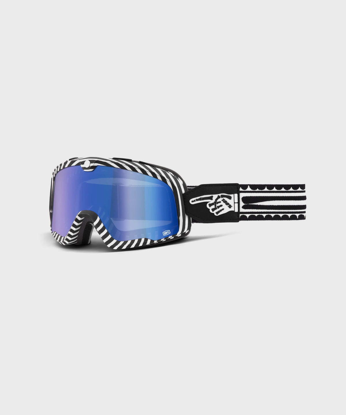 100% Barstow Goggle Death Spray Mirror Blue