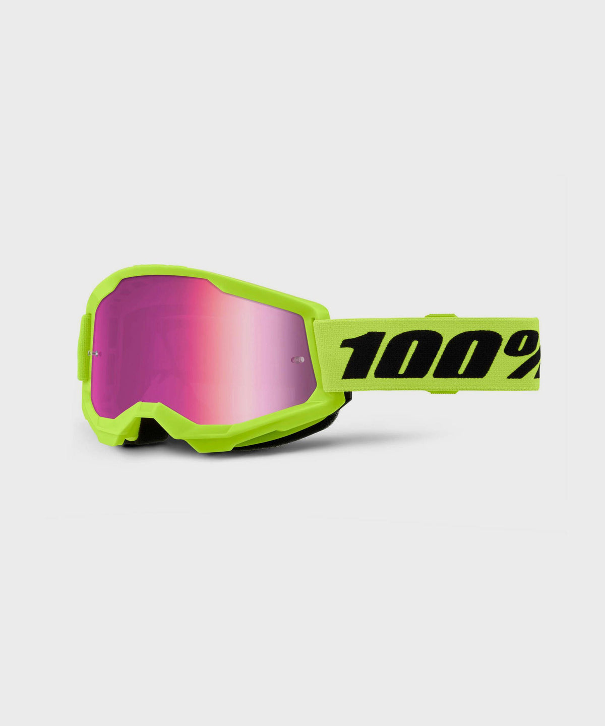 100% Strata 2 Goggle Neon Yellow