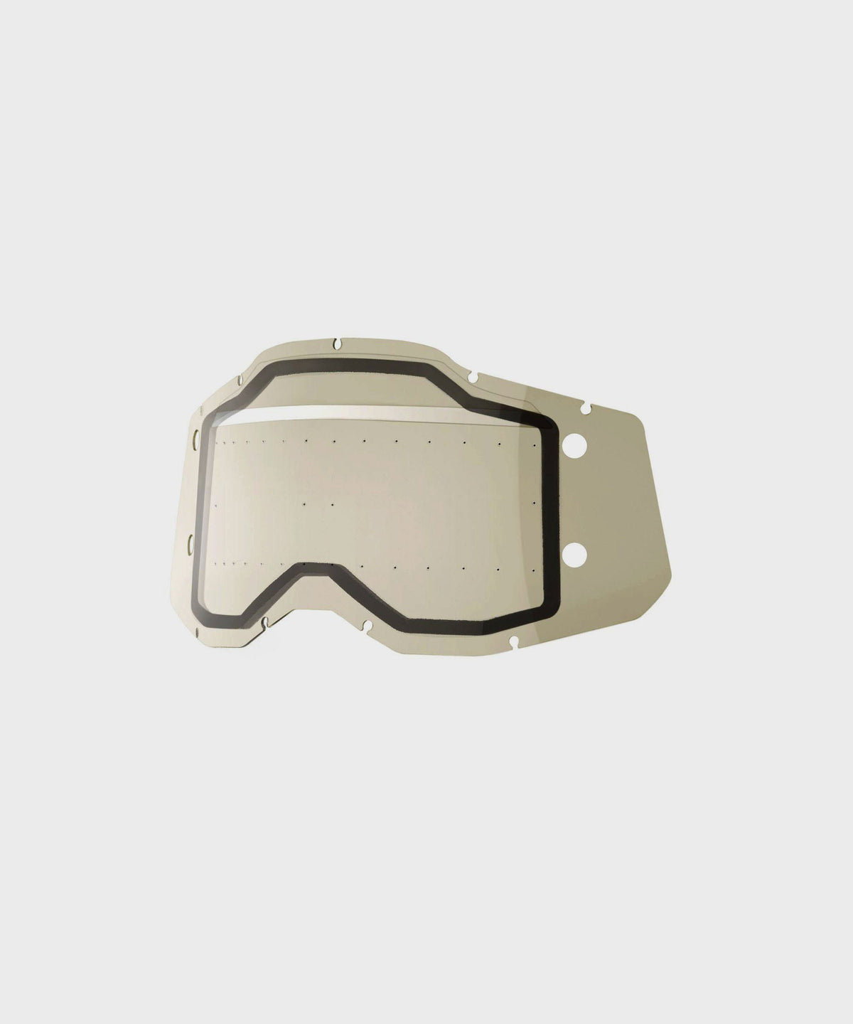 100% Racecraft / Accuri / Strata 2 Forecast Replacement Dual Pane Lens With Bumps / Smoke