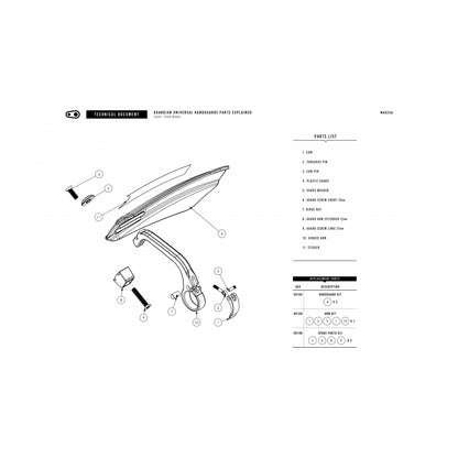 Crankbrothers Guardian Handguard Arm Kit - Single