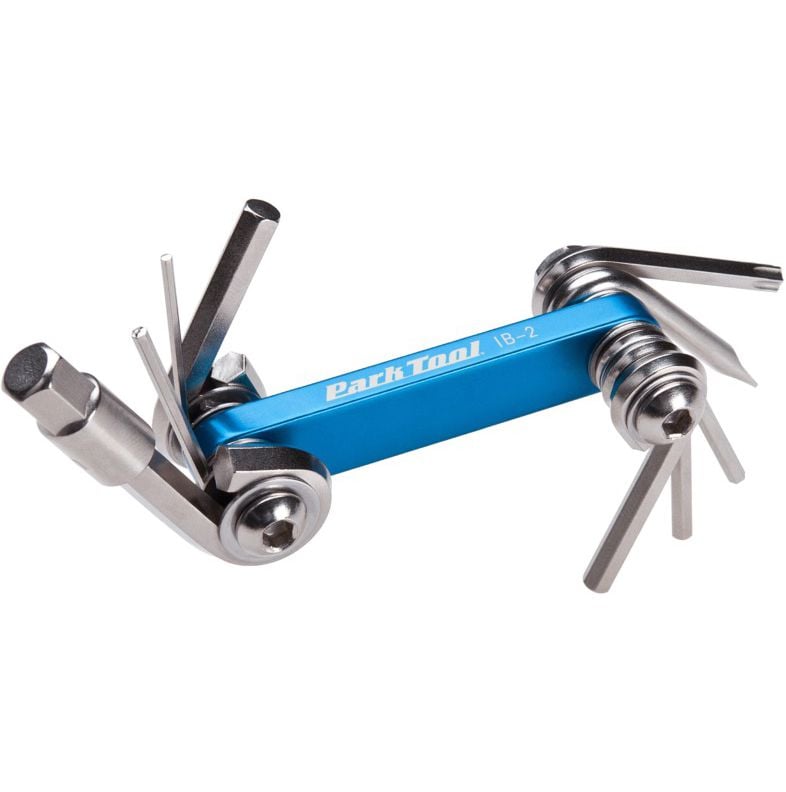 Park Tool IB-2 - I-Beam Mini Fold-Up Hex Wrench Screwdriver & Star-Shaped Wrench Set
