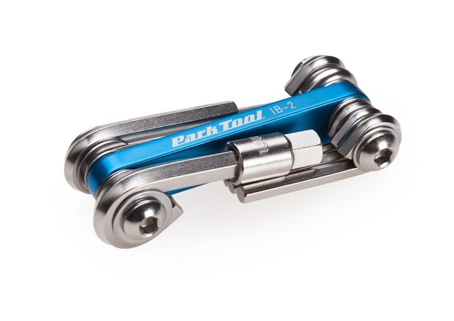Park Tool IB-2 - I-Beam Mini Fold-Up Hex Wrench Screwdriver & Star-Shaped Wrench Set