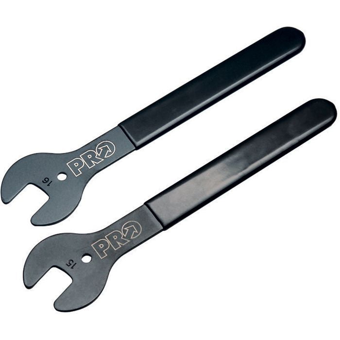 Cone wrench set containing 15 and 16 mm