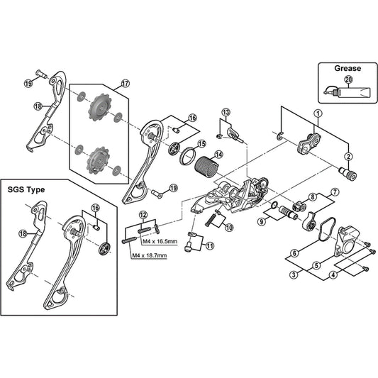 Shimano Spares RD-M780 inner plate GS-type