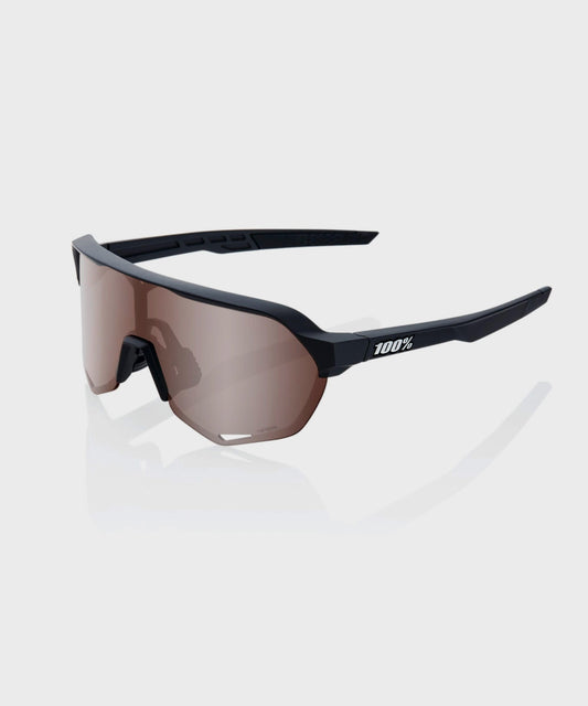 100% S2 Glasses Soft Tact Black / HiPER Crimson Silver