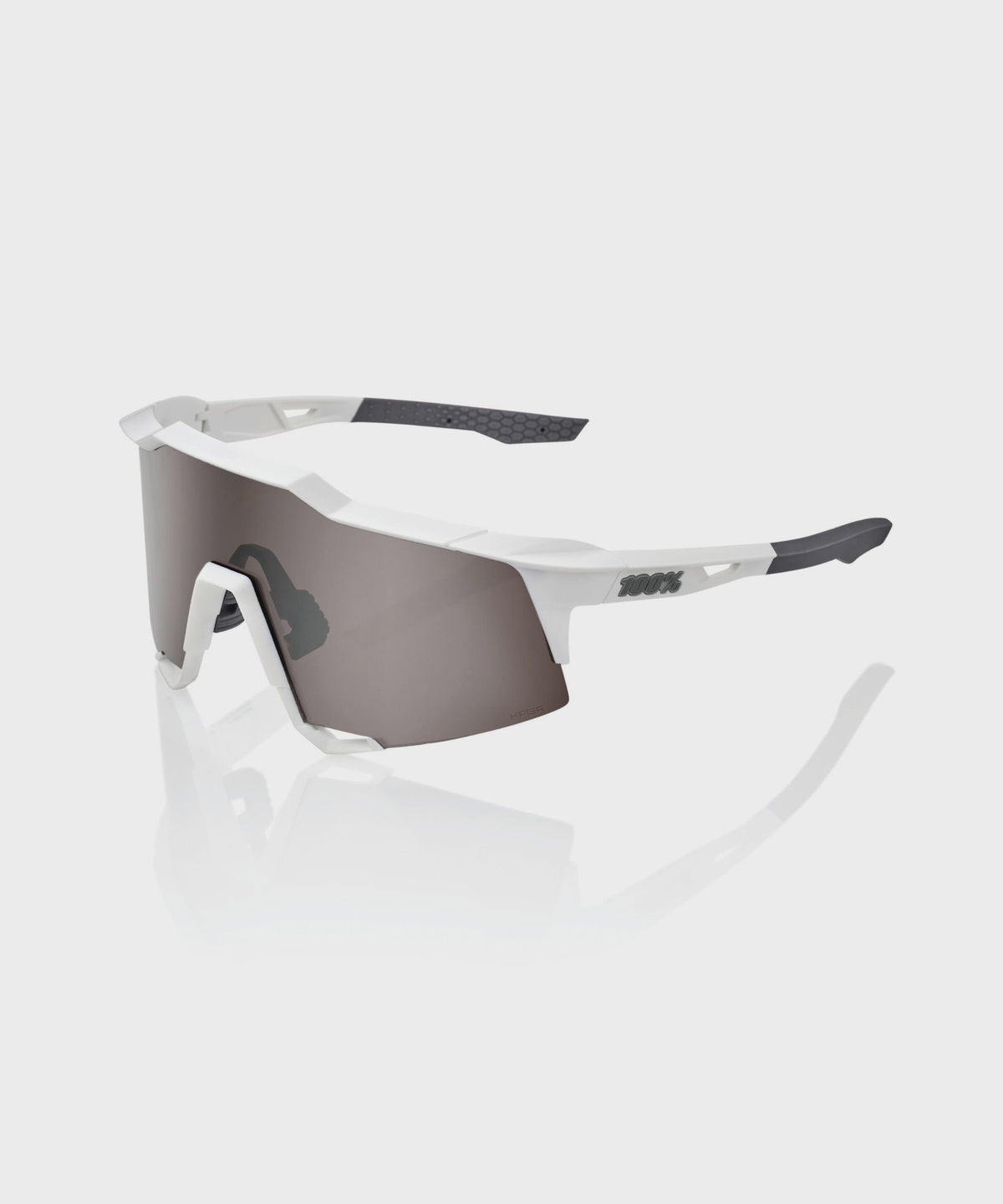 100% Speedcraft Glasses Matte White / HiPER Silver