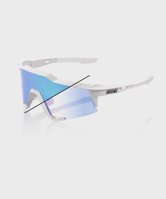 100% Speedcraft Bastille LE Glasses-Pearl White Glitter/Blue Mirror Photochromic Pearl White Glitter / Blue Mirror Photochromic
