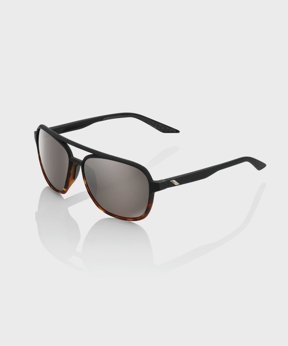 100% Konnor Glasses Matte Translucent Brown Fade / HiPER Silver