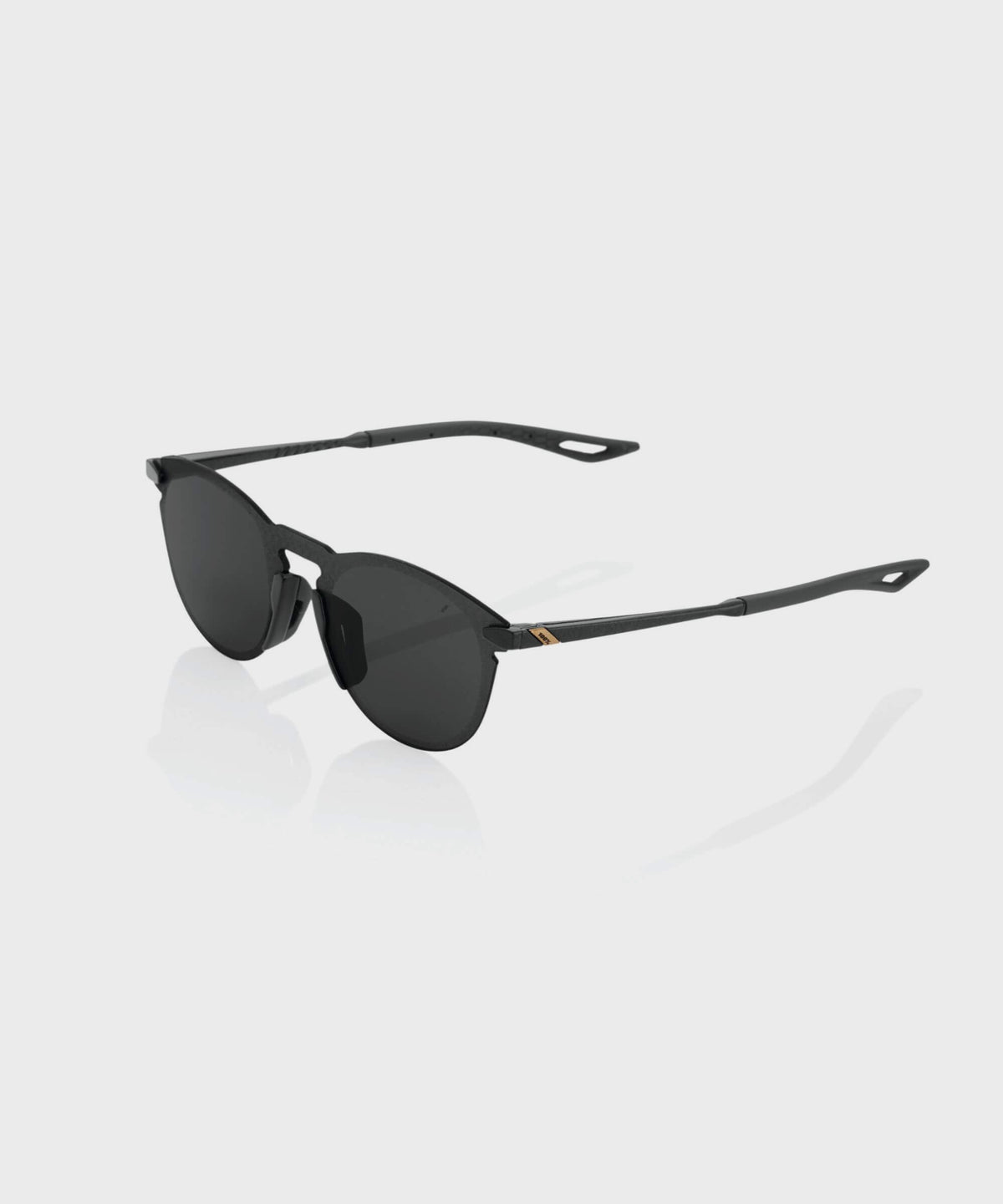 100% Legere Round Glasses - Polished Black / Smoke Lens Polished Black / Smoke