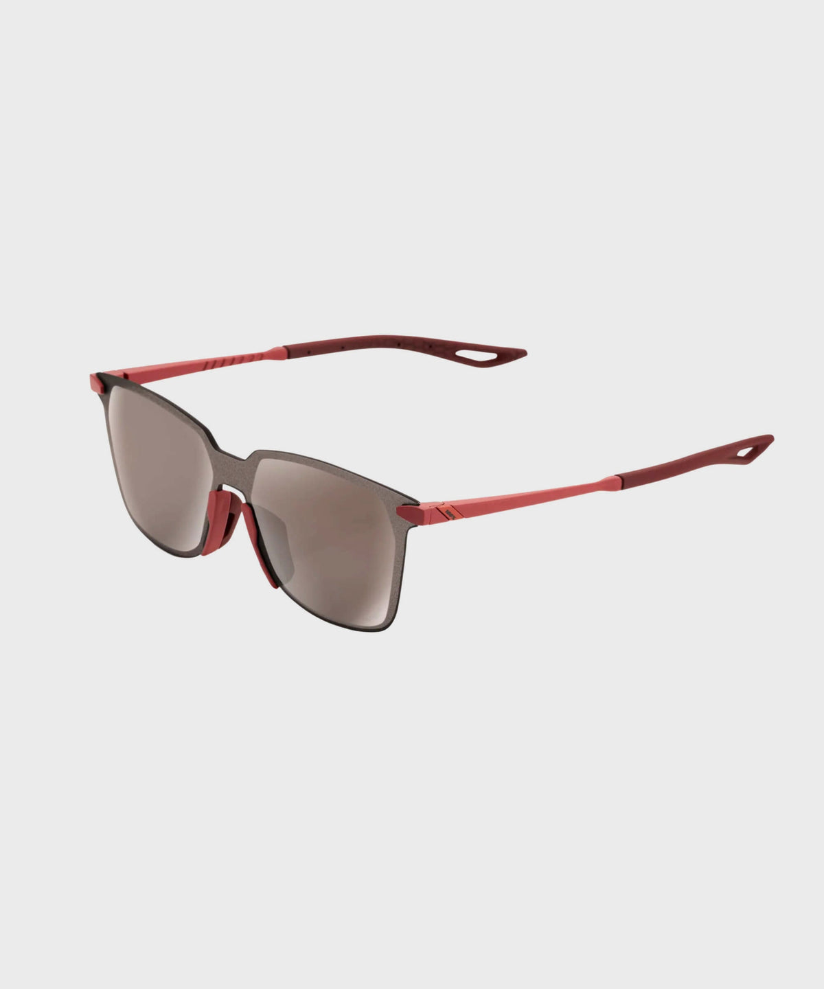 100% Legere Square Glasses Soft Tact Crimson / HiPER Silver