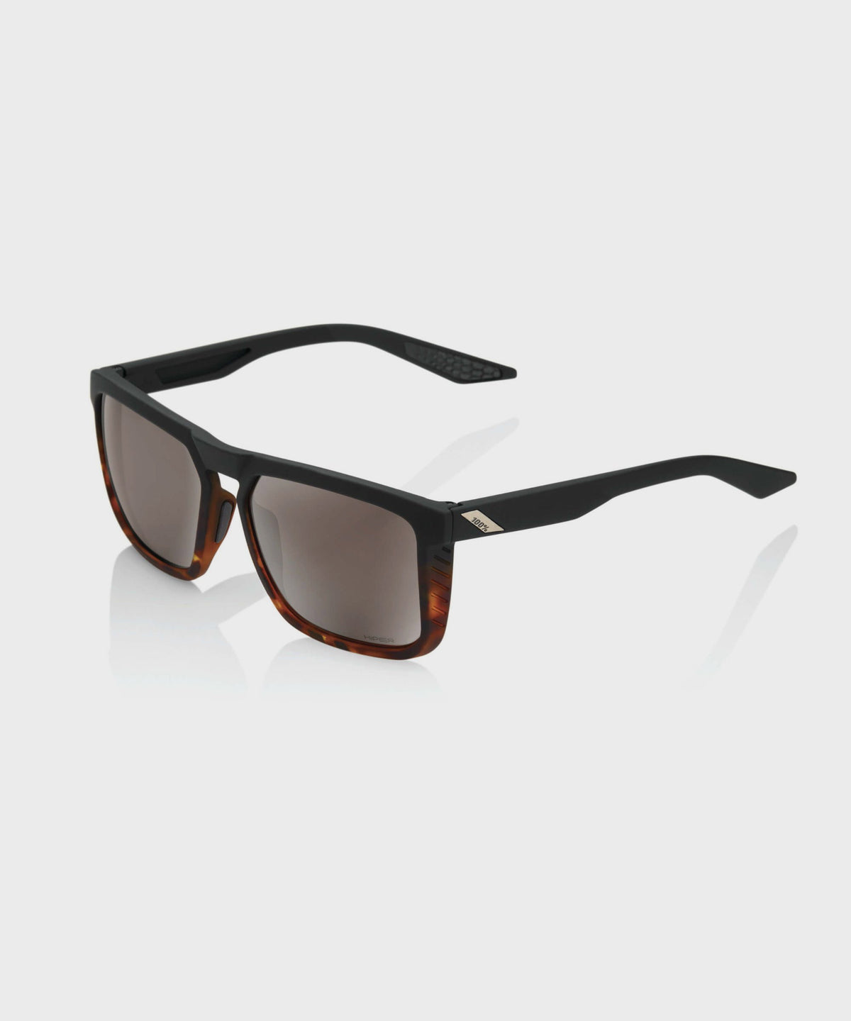 100% Renshaw Glasses Soft Tact Black Havana Fade / HiPER Silver