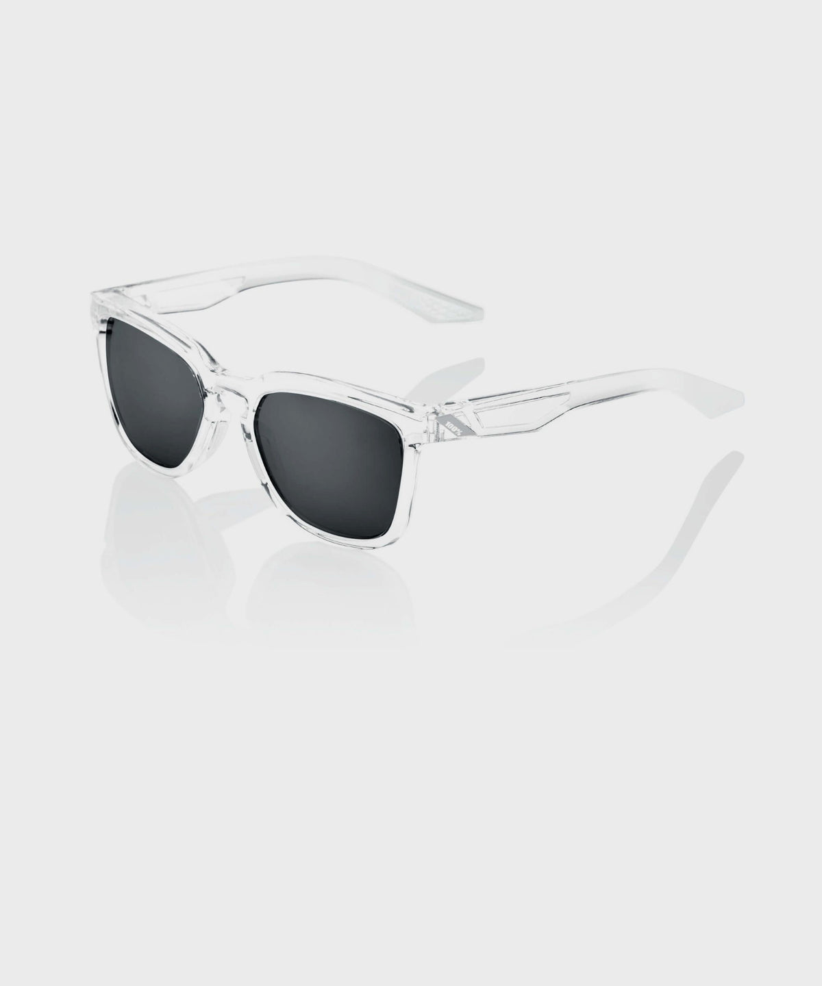 100% Hudson Glasses Polished Crystal Haze / Black