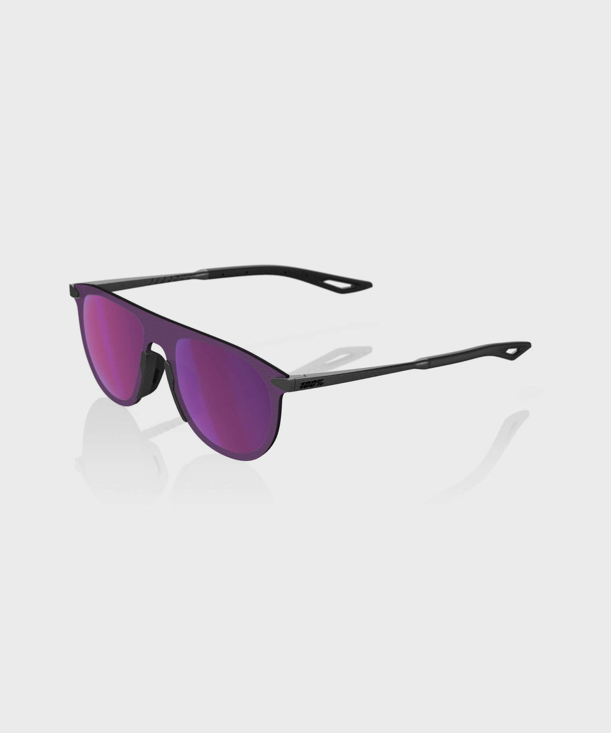 100% Legere Coil Glasses - Matte Gunmetal / Purple Multilayer Mirror Lens Matte Gunmetal / Purple Multilayer