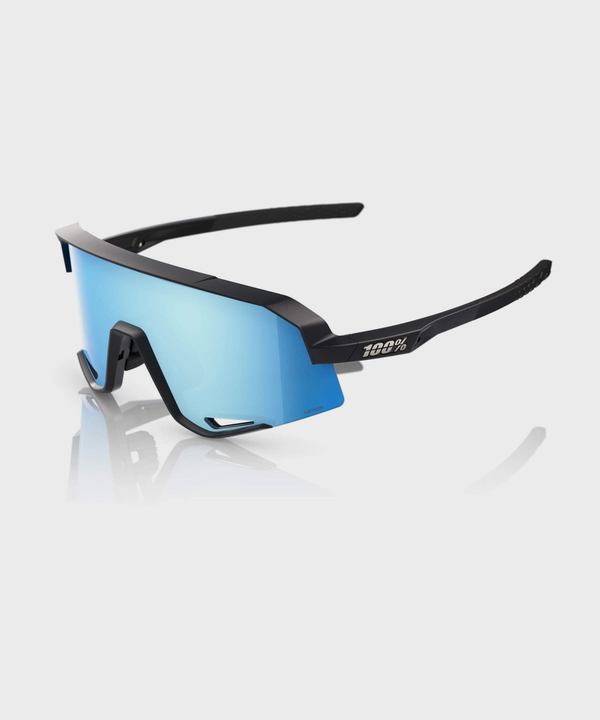 100% Slendale Glasses Matte Black / HiPER Blue Multilayer