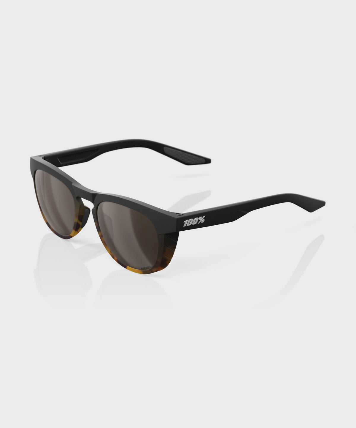 100% Slent Glasses Soft Tact Black Havana Fade / HiPER Silver
