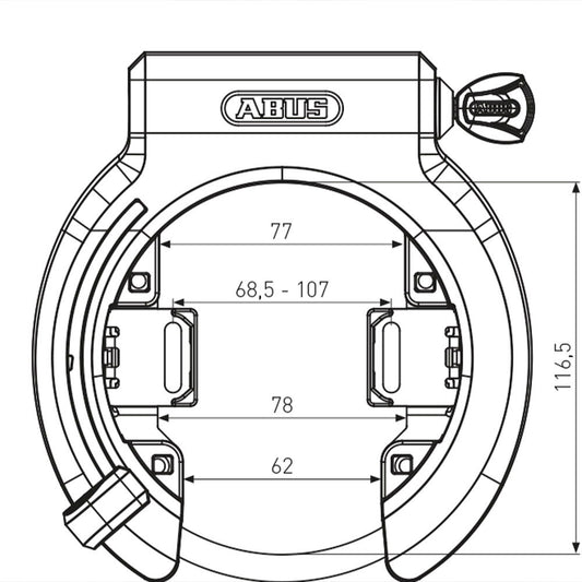 ABUS - Frame Lock - 6950M AM NR BK XPlus GRANIT