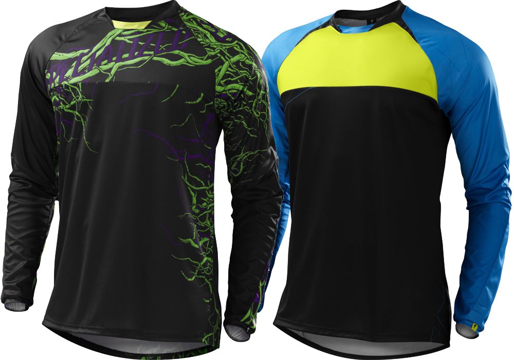 Specialized DEMO PRO JERSEY LS NEON BLU/HYP GRN M
