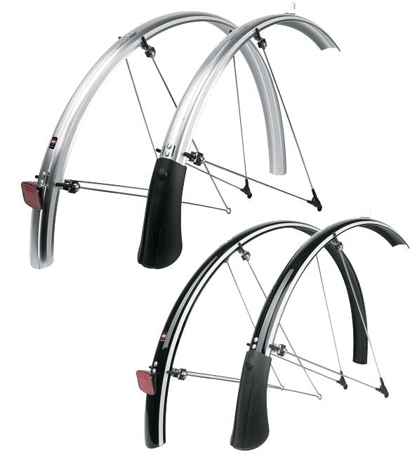 Sks Bluemels Mudguard Set Reflective: Black 45mm 28"