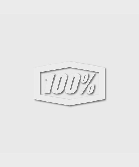 100% Die-Cut Trailer Decal 16 - White