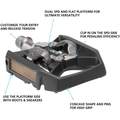 Shimano PD-T8000 XT MTB SPD Trekking pedals, single-sided mechanism