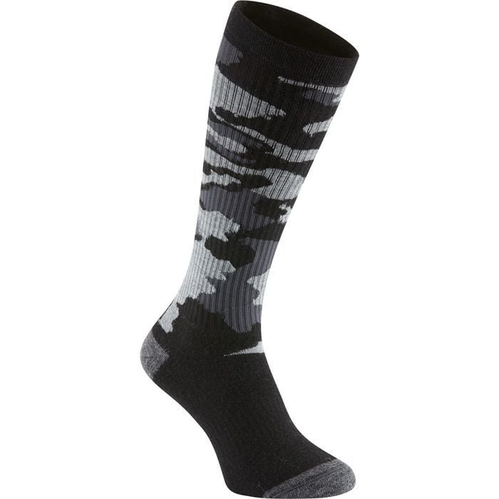 Isoler Merino deep winter knee-high sock, black camo medium