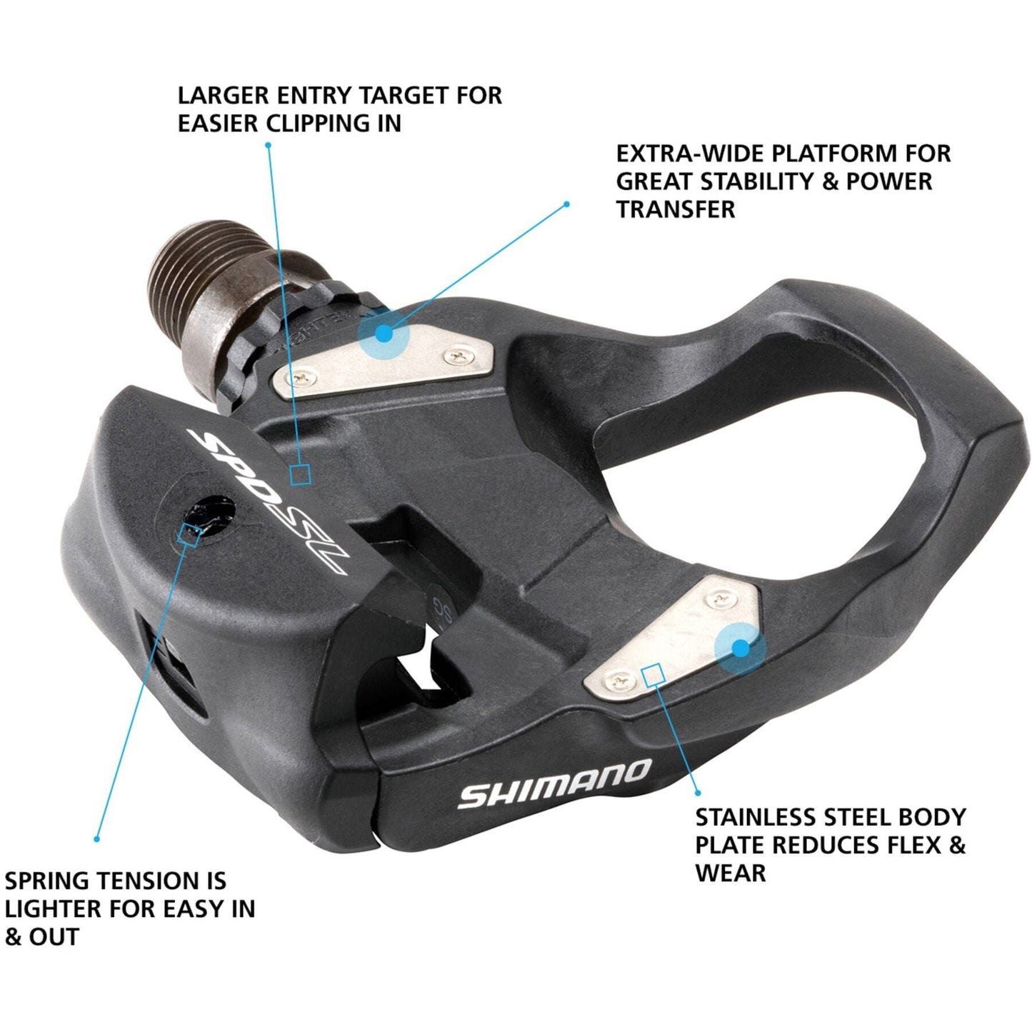 Shimano PD-RS500 SPD-SL pedal, resin composite