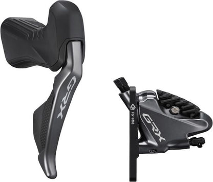 Shimano GRX ST-RX815 GRX Di2 11-speed STI bled with BR-RX810 calliper, right front