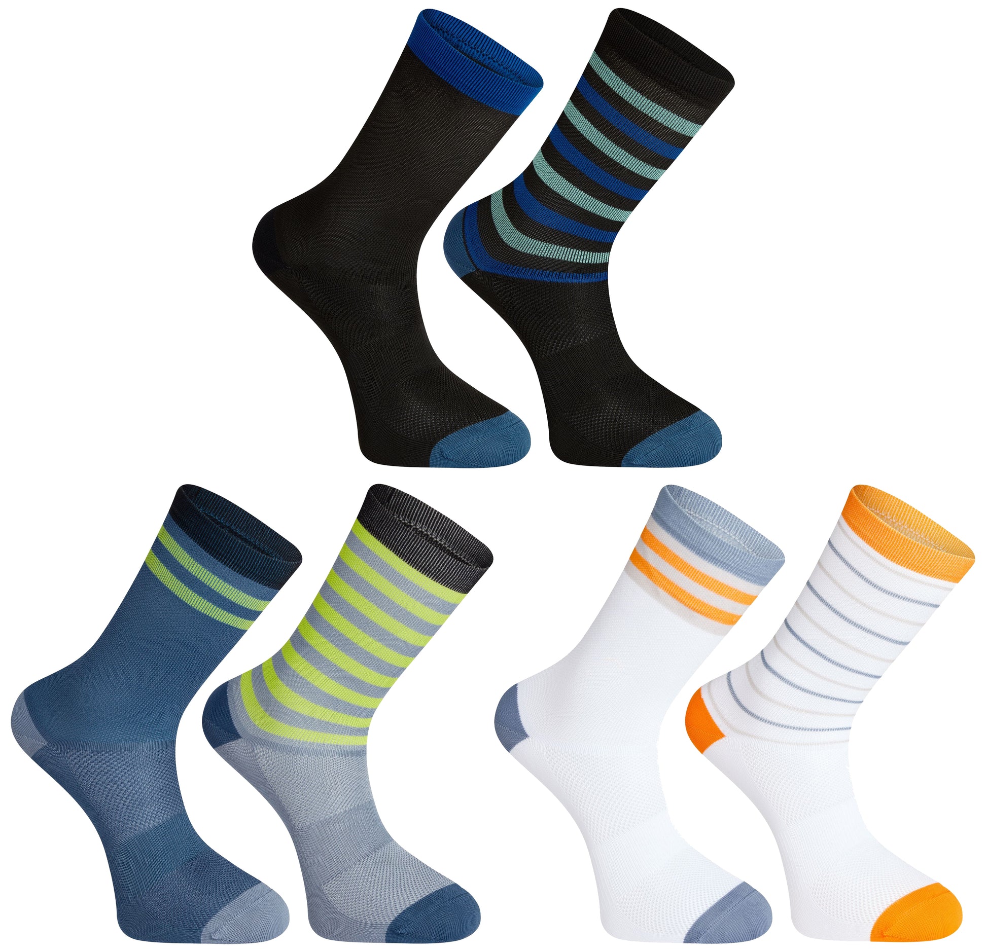 Sportive Long Socks Twin Pack - Medium - White + White Stripe