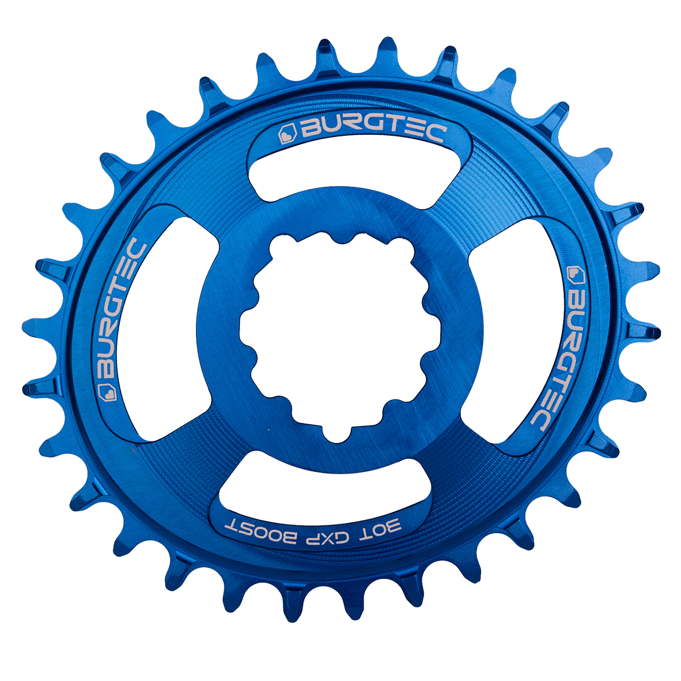 Burgtec Oval 3mm Offset Thick Thin Chainring for SRAM 3-Bolt — view 12