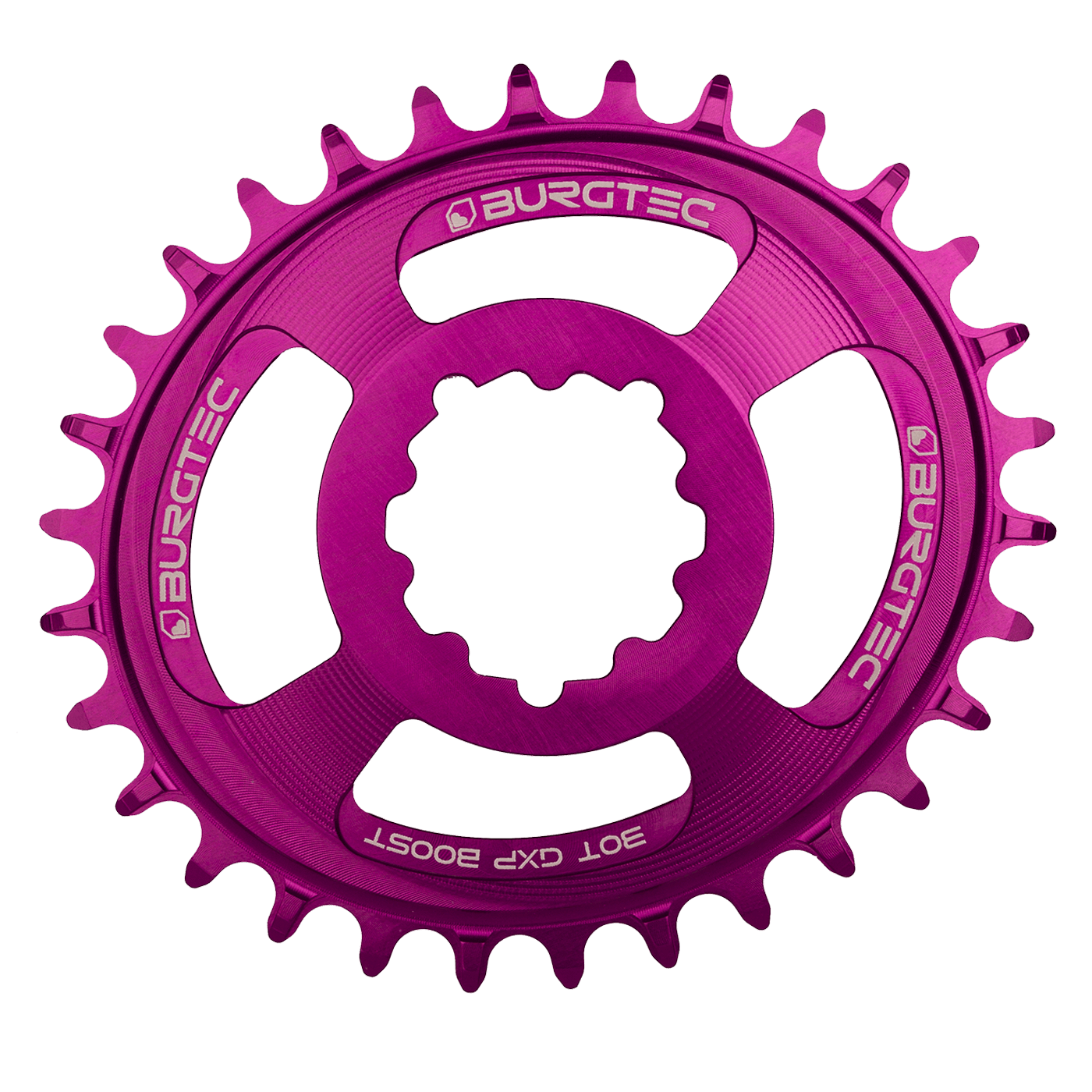 Burgtec Oval 3mm Offset Thick Thin Chainring for SRAM 3-Bolt — view 13