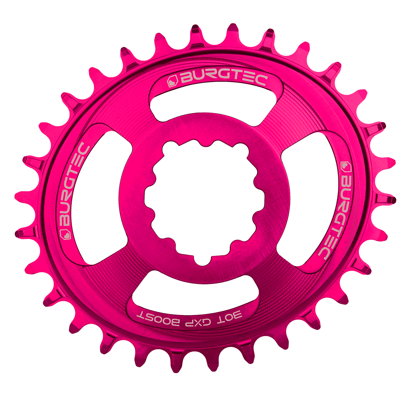 Burgtec Oval 3mm Offset Thick Thin Chainring for SRAM 3-Bolt — view 17