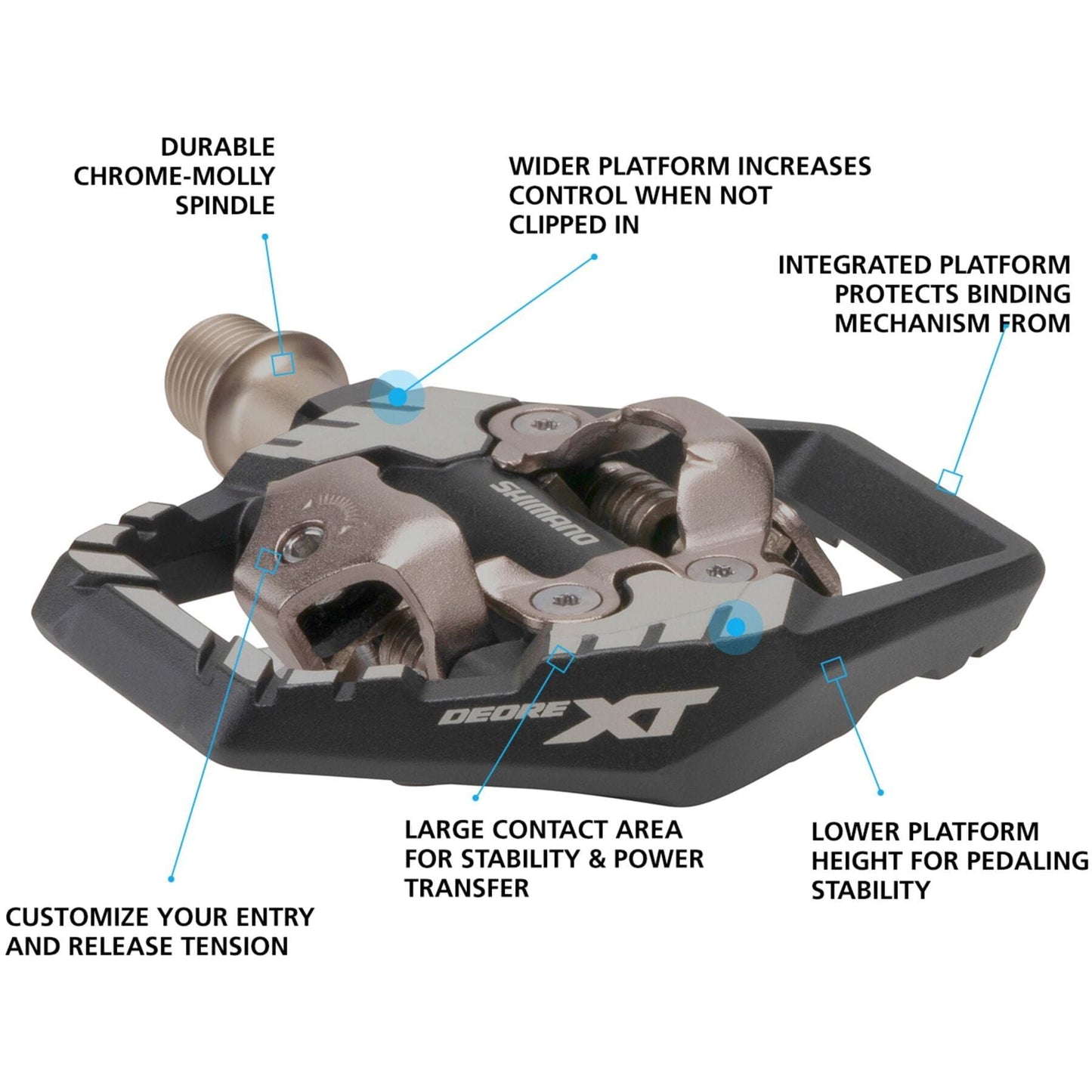 Shimano Deore XT PD-M8120 Deore XT trail wide SPD pedal