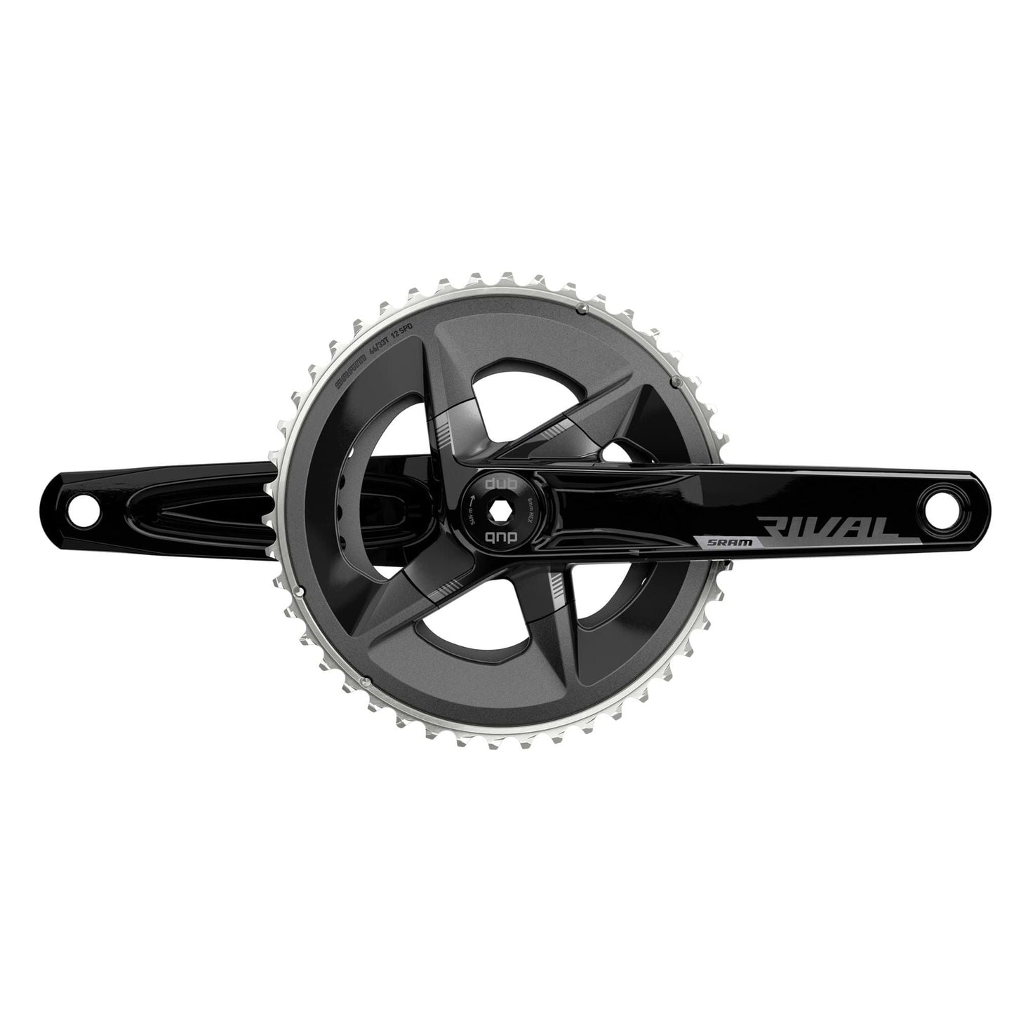 SRAM Rival AXS Crankset D1 DUB (BB Not Included): BLACK