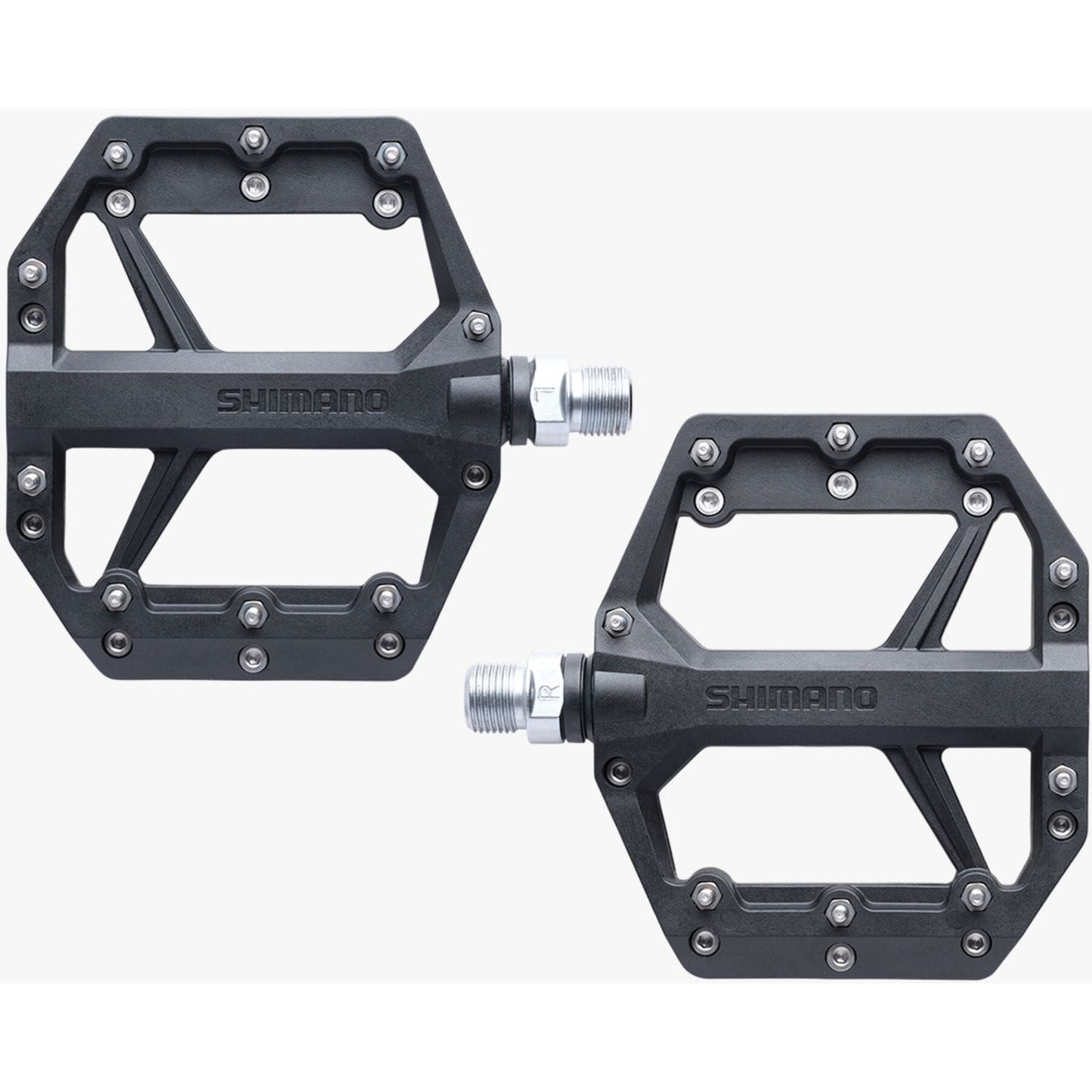 Shimano PD-GR400 flat pedals, resin with pins