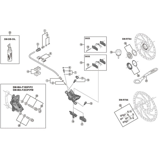 Shimano Spares BR-M595 bleed nipple and seal ring