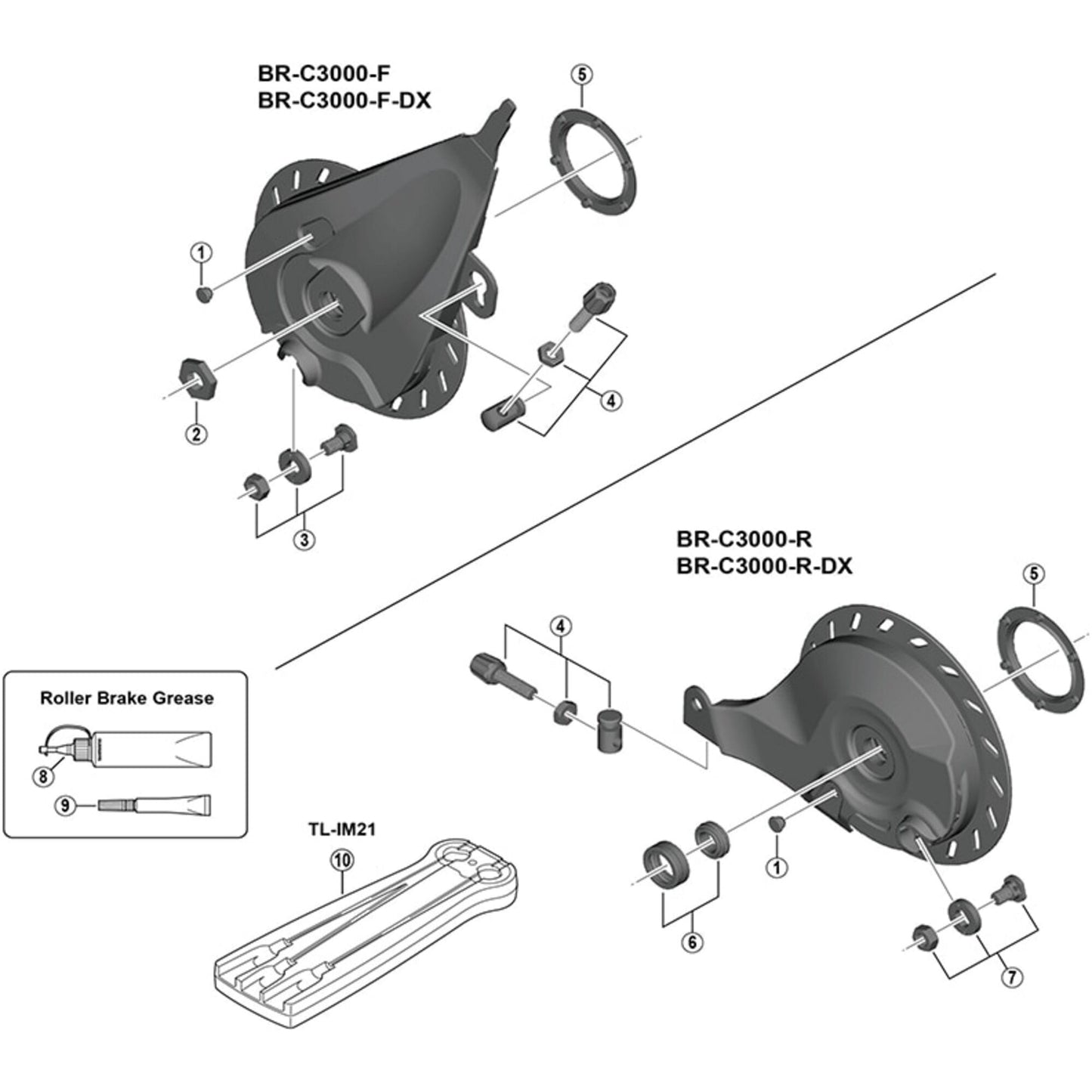 Shimano Spares BR-IM45-F cable adjusting bolt unit