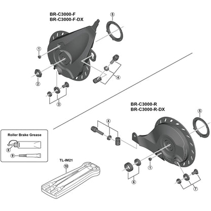 Shimano Spares BR-IM45-F cable adjusting bolt unit