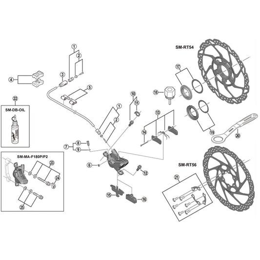 Shimano Spares BR-M596 connecting bolt unit