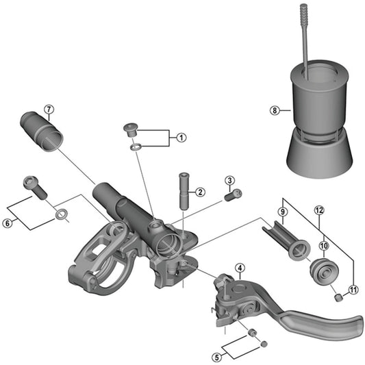 Shimano Spares BL-M988 lever axle