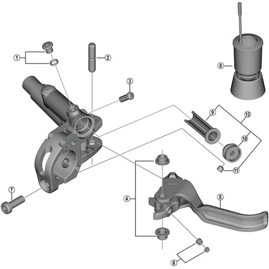 Shimano Spares BL-M666 lever axle