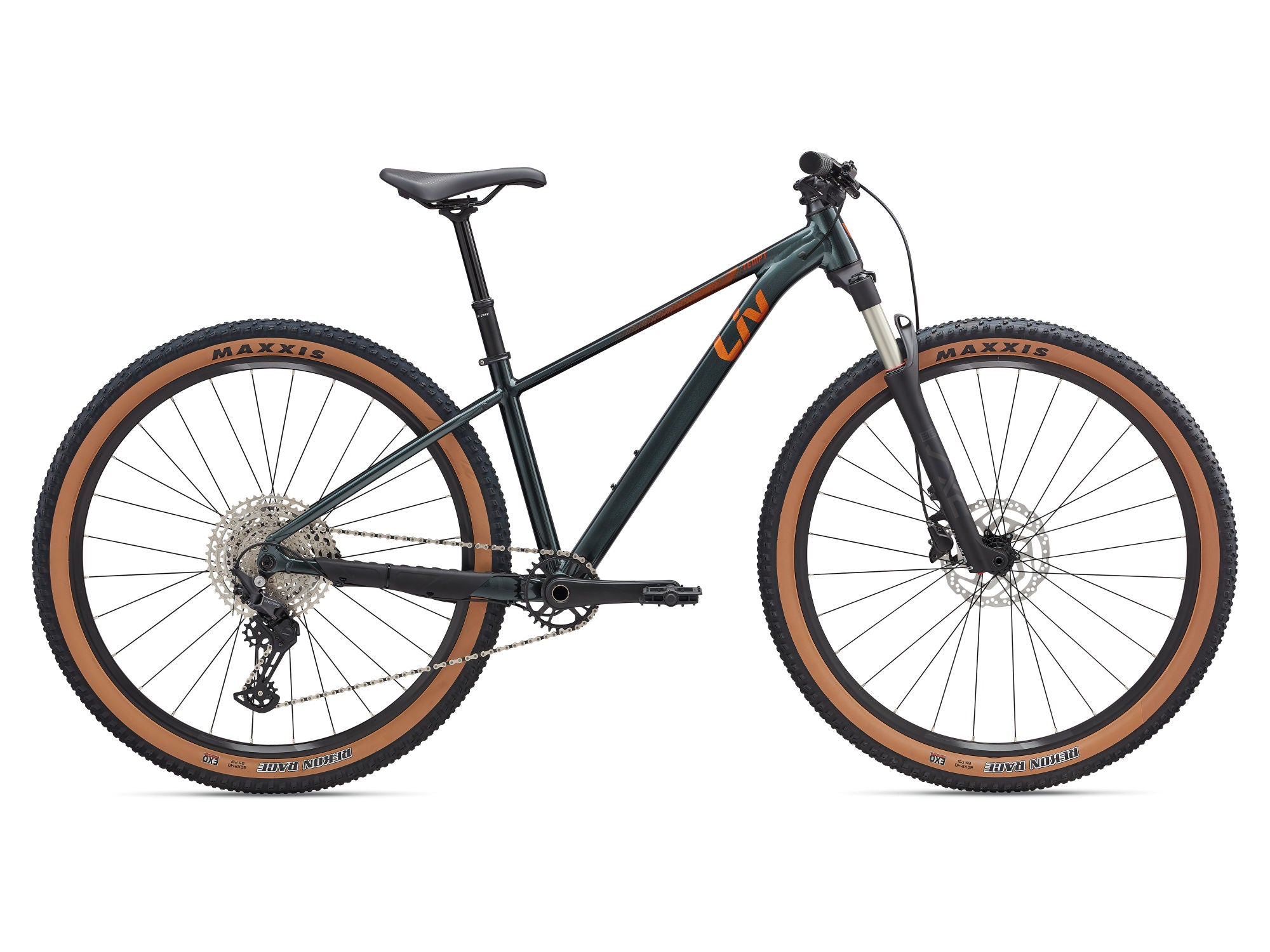 Giant Liv Tempt 0 Womens Mountain Bike  2025 X-Small (27.5) - Gloss Asphalt Green/Solar Flare