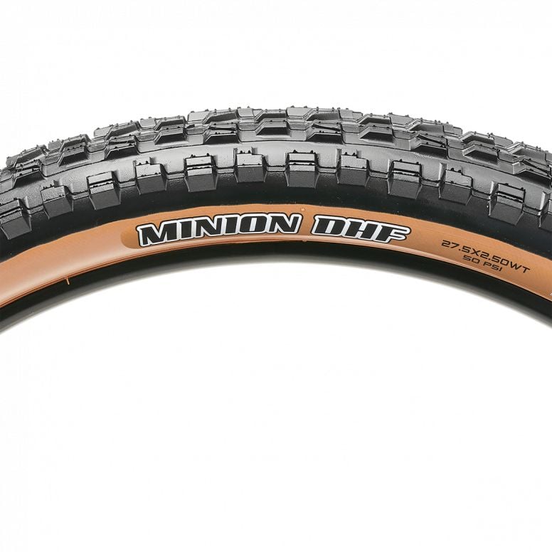 Maxxis Minion DHF 27.5x2.30 60 TPI Folding Dual Compound EXO Tubeless Tanwall Tyre