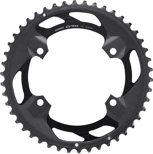 Shimano GRX FC-RX600 GRX 11 speed double outer chainring 46T-NF, for 46-30T